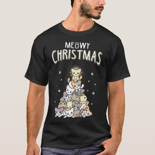 Mewy Kerstmis T-shirt (Voorkant)
