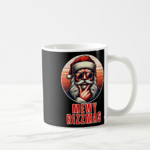 Mewy Rizzmas Funny Santa Mewing Joke Rizz Mannen C Koffiemok