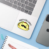 Mex-cellent Funny Excellent Taco Pun Sticker (Laptop met iPhone)