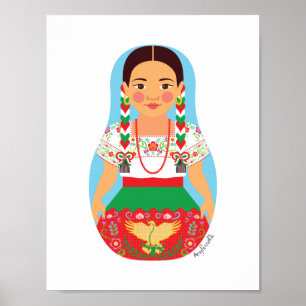 Mexicaan, China Poblana Matryoshka Poster