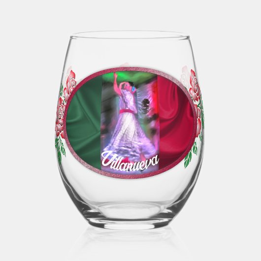 Mexicaan Dancer 0175 Wijnglas Zonder Voet (Voorkant)