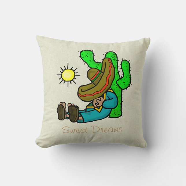 Mexicaan die een Siesta Pillow neemt Kussen (Voorkant)