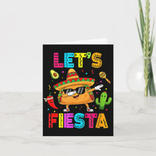 Mexicaan laat feest grappige taco dabbing cinco de kaart