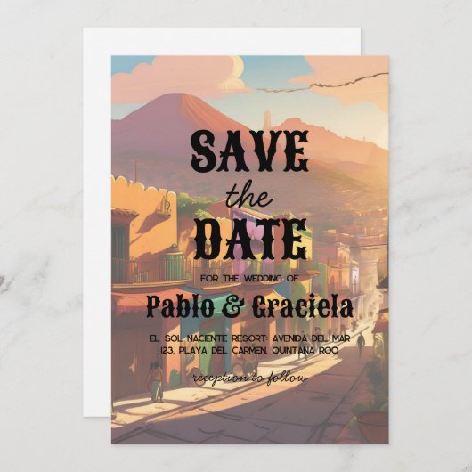 Mexicaan Sla de datum Kaart (Voorkant / Achterkant)