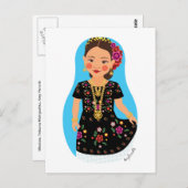 Mexicaan, Tehuana Matryoshka Briefkaart (Voorkant / Achterkant)