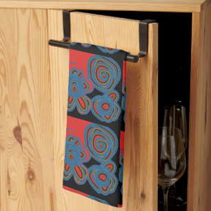 Mexicaans Amerikaans Floral Swirl Design Theedoek