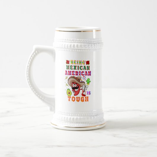 Mexicaans-Amerikaans zijn is moeilijk Bierpul (Links)
