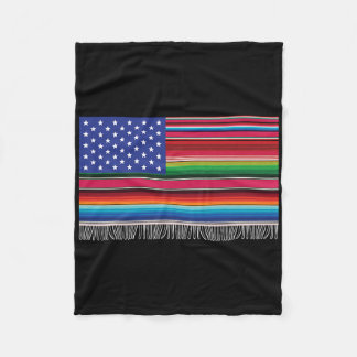 Mexicaans-Amerikaanse Usa-vlag Serape Cinco De May Fleece Deken