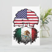 Mexicaans-Amerikaanse vlag Kaart (Staand voorkant)