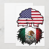 Mexicaans-Amerikaanse vlag Kaart (Voorkant / Achterkant)