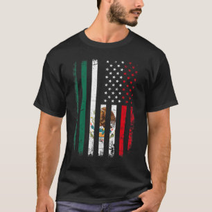 Mexicaans-Amerikaanse vlag Mexicaanse wortels Mexi T-shirt