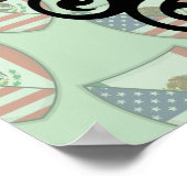 Mexicaans-Amerikaanse vlag Poster (Hoek)