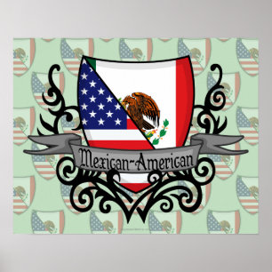 Mexicaans-Amerikaanse vlag Poster
