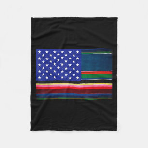Mexicaans Amerikaanse vlag serape cinco de mayo vo Fleece Deken