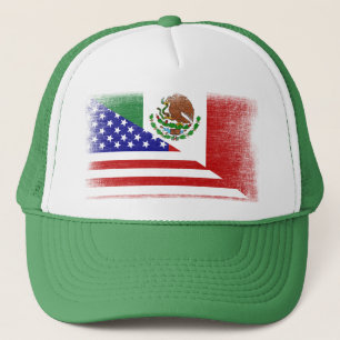 Mexicaans-Amerikaanse vlag Trucker Hat Pet