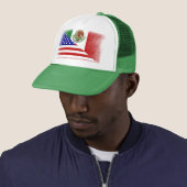  Mexicaans-Amerikaanse vlag Trucker Hat Trucker Pet (In situ)