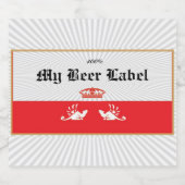 Mexicaans Bierlabel Rood Bier Etiket (Enkel label)