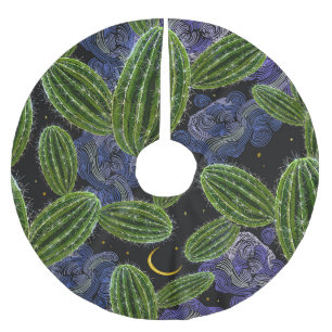 Mexicaans borduurwerk: Cactus Naadloos. Kerstboom Rok
