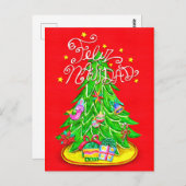 Mexicaans Briefkaart met kerstbomen (Voorkant / Achterkant)