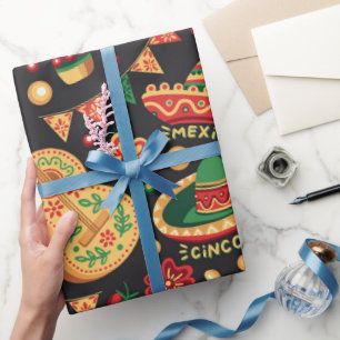 Mexicaans Cinco De Mayo-patroon Cadeaupapier