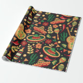 Mexicaans Cinco De Mayo-patroon  Cadeaupapier (Uitgerold)