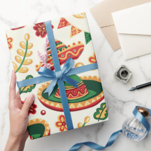 Mexicaans Cinco De Mayo-patroon Cadeaupapier