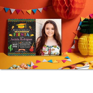 Mexicaans eindexamen krijtbord uitnodiging Fiesta