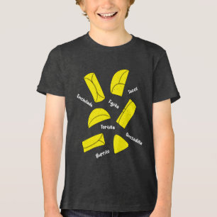 Mexicaans eten Burrito Fajita Enchilada Quesadilla Tri-Blend Shirt