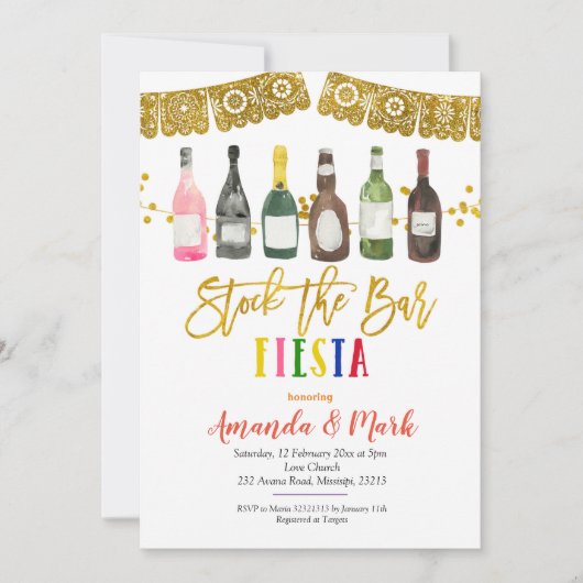 Mexicaans Feest Erop Los co-ed koppel bruisfeest Kaart (Voorkant)