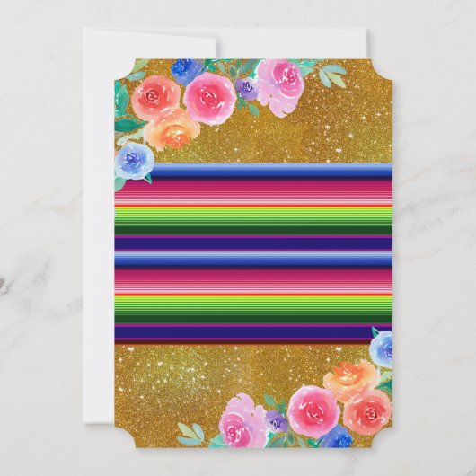 Mexicaans feest gouden zwarte jurk Quinceañera Kaart (Achterkant)