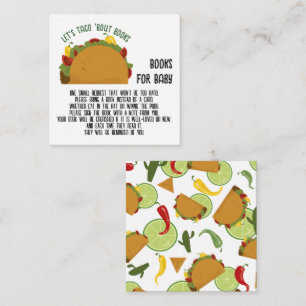 Mexicaans feest taco 'bout boeken voor baby informatiekaartje