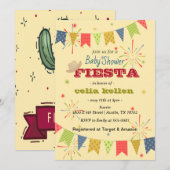 Mexicaans Fiesta Baby shower Kaart (Voorkant / Achterkant)