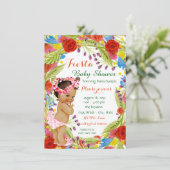 Mexicaans Fiesta Baby shower Kaart (Staand voorkant)