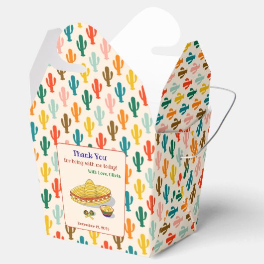 Mexicaans Fiesta Dank Geschenk Bedankdoosjes (Geopend)