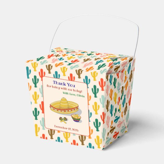 Mexicaans Fiesta Dank Geschenk Bedankdoosjes (Voorkant Zijde)