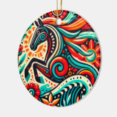 Mexicaans fiesta paard keramisch ornament (Links)
