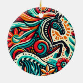 Mexicaans fiesta paard keramisch ornament (Achterkant)