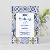 Mexicaans Fiesta Papel Picado Wedding Kaart (Staand voorkant)