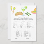 Mexicaans Fiesta Taco Game Kaart (Voorkant)