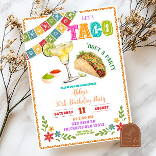 Mexicaans Fiesta Taco over een verjaardagsfeestje Kaart
