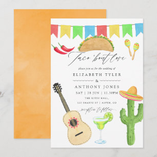 Mexicaans Fiesta Taco thema Huwelijk Kaart