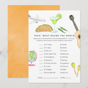 Mexicaans Fiesta Taco'bout Love Shower Game Kaart