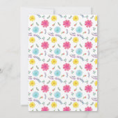 Mexicaans Fiesta Volkskunst Bloemige Bruiloft Bedankkaart (Achterkant)