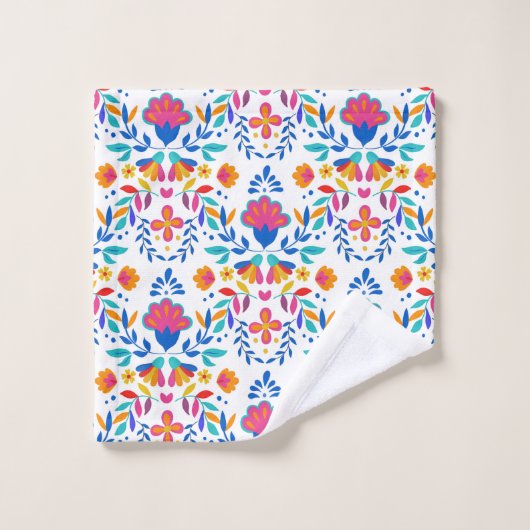 Mexicaans Folk Art Pattern Bad Handdoek (Wasdoekje)