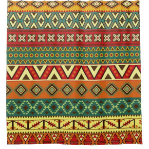Mexicaans Folk Art Pattern Douchegordijn