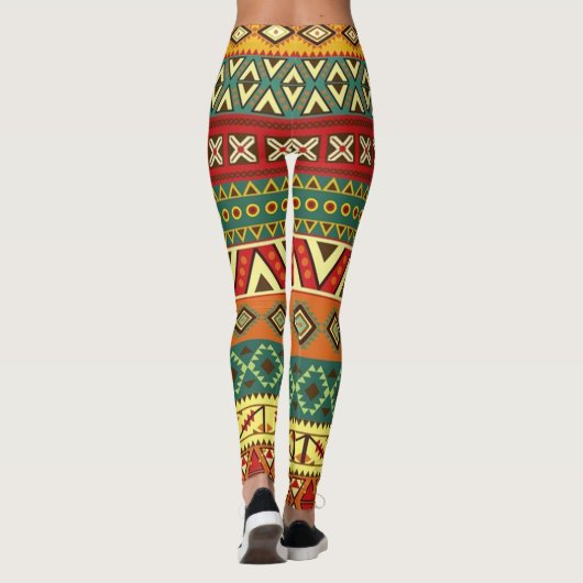 Mexicaans Folk Art Pattern Leggings (Achterkant)