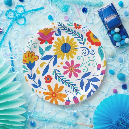 Mexicaans Folk Art Pattern Papieren Bordje (Feest)