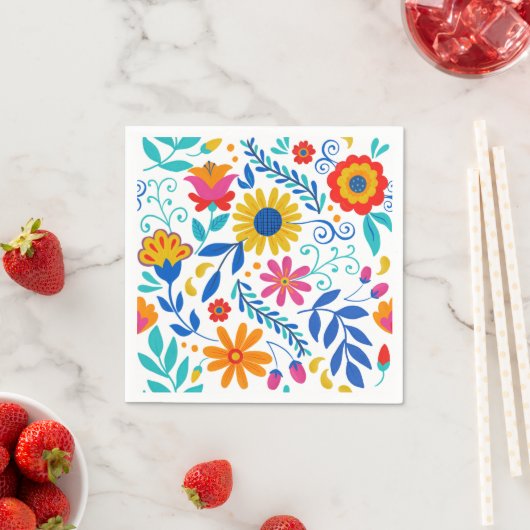 Mexicaans Folk Art Pattern Servet (Insitu)