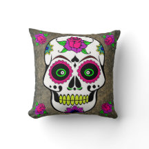 Mexicaans Folk Art Sugar Skull Sierkussen
