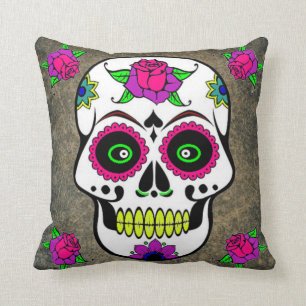 Mexicaans Folk Art Sugar Skull Sierkussen